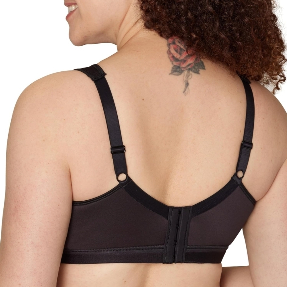 Playtex 18 Hour Active Lifestyle Wirefree Bra seamless Breathable 38C Black - Picture 2 of 6